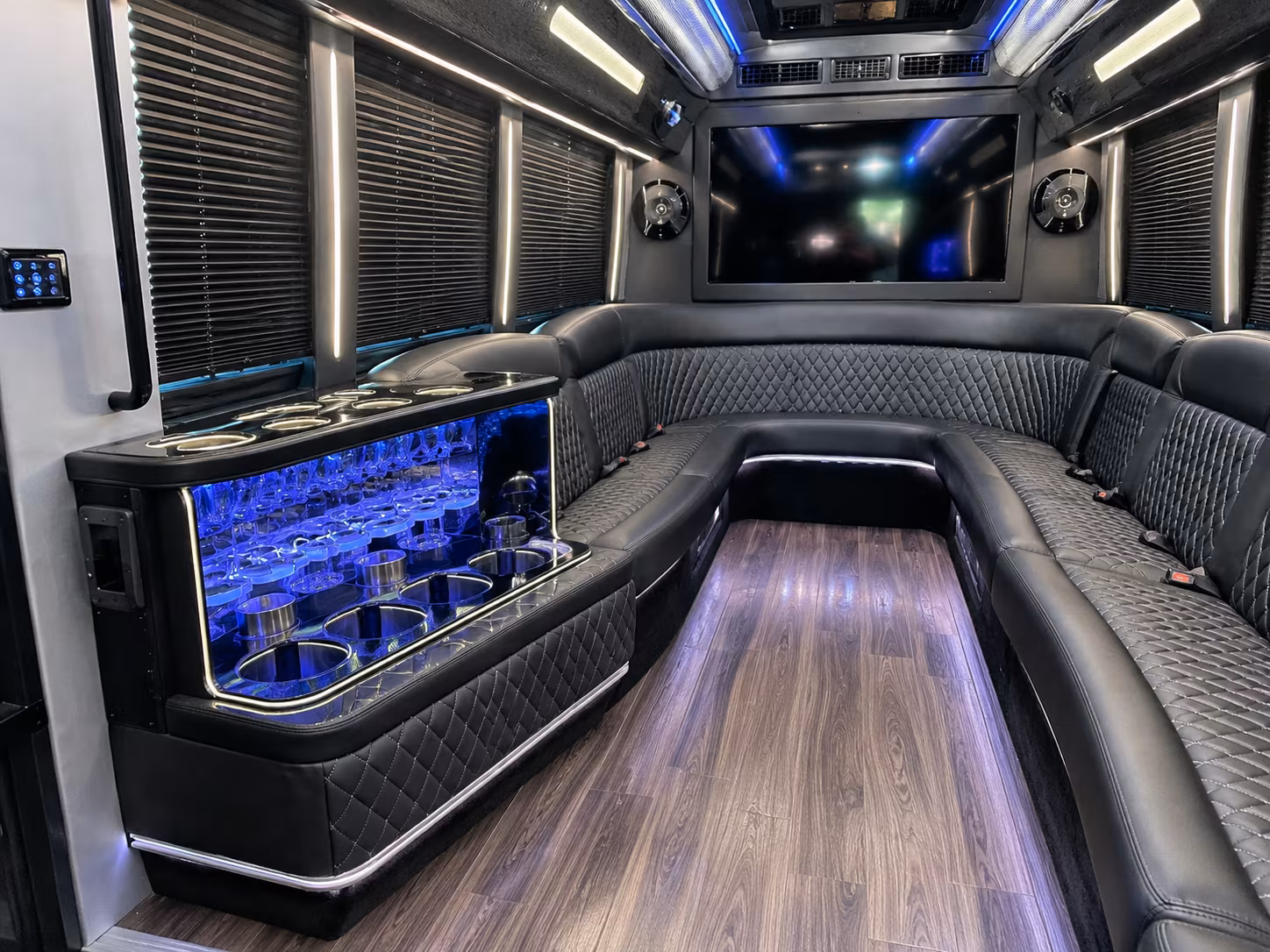 15 Passenger Party Bus Interior