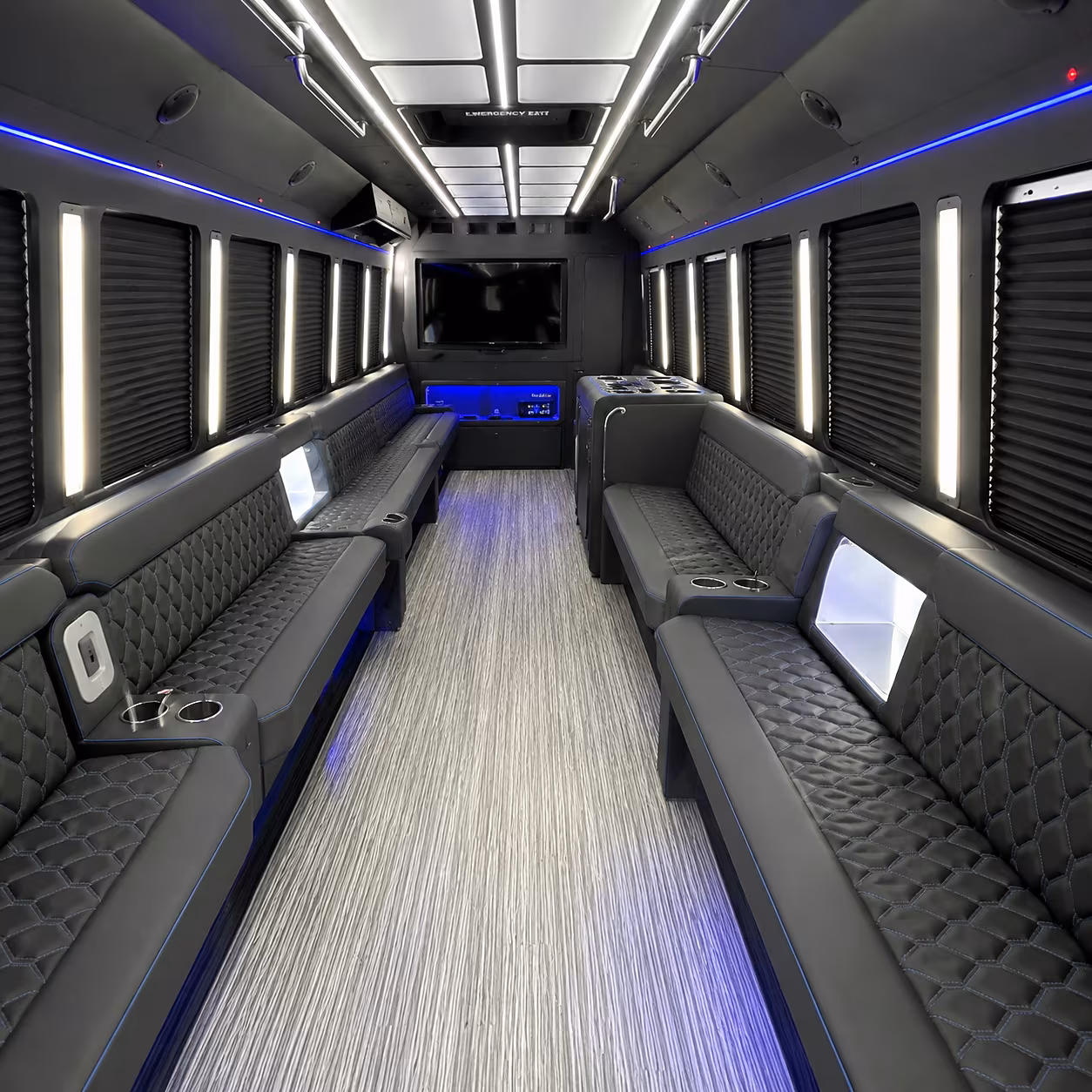 Oceanside Concert & Music Festival Transportation party bus interior