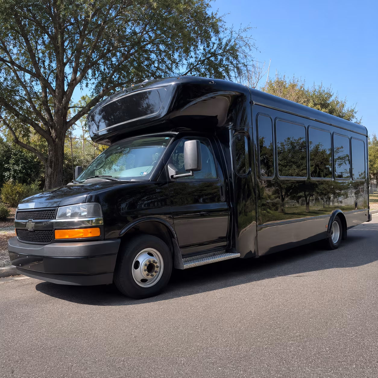 Oceanside Prom & Homecoming Transportation party bus exterior