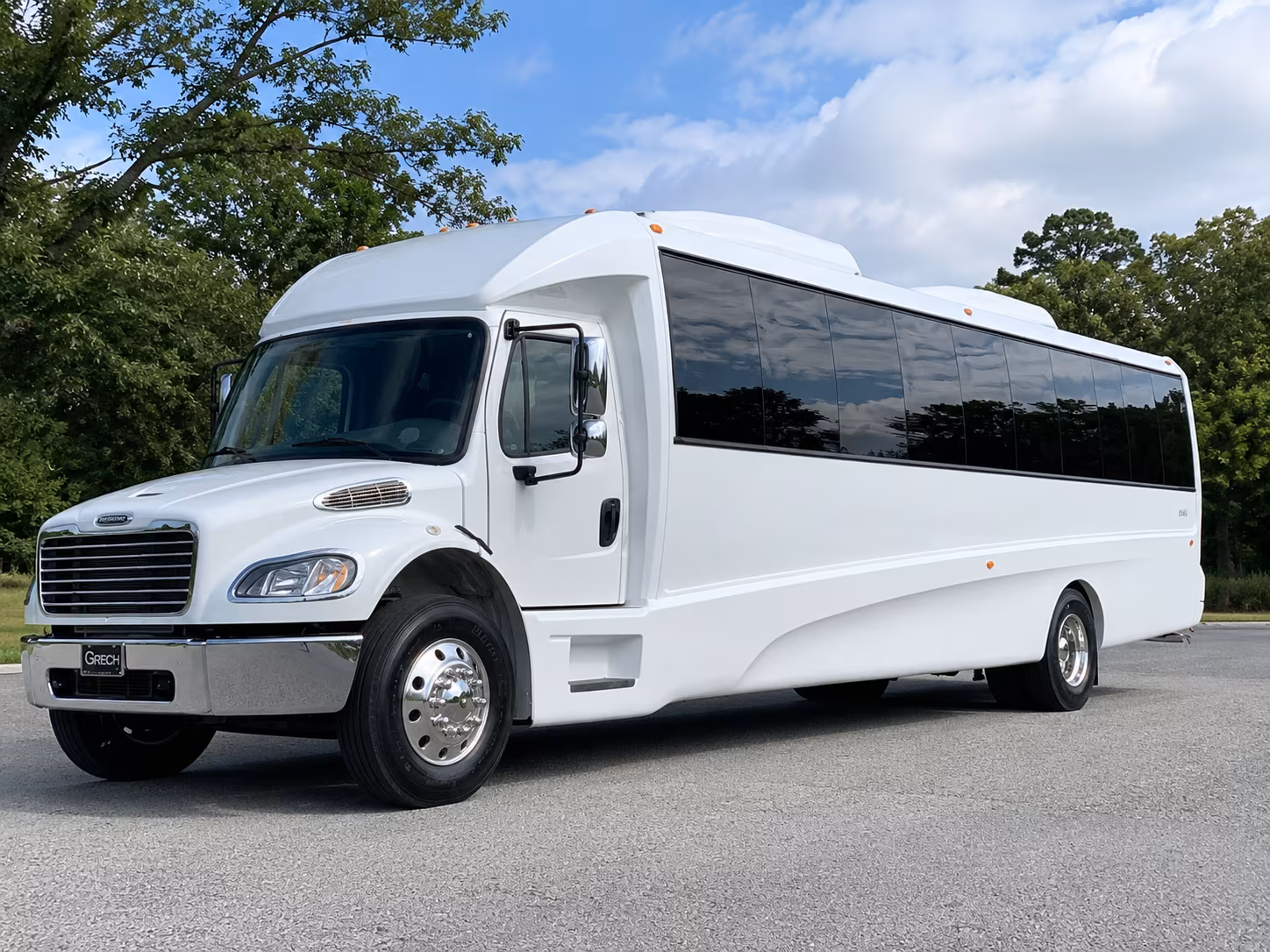 Oceanside Prom & Homecoming Transportation party bus exterior