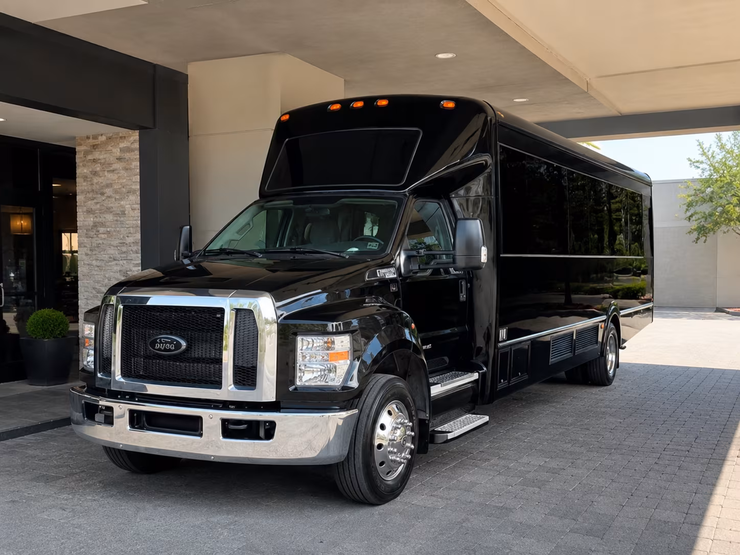 Oceanside Sporting Event Transportation party bus exterior