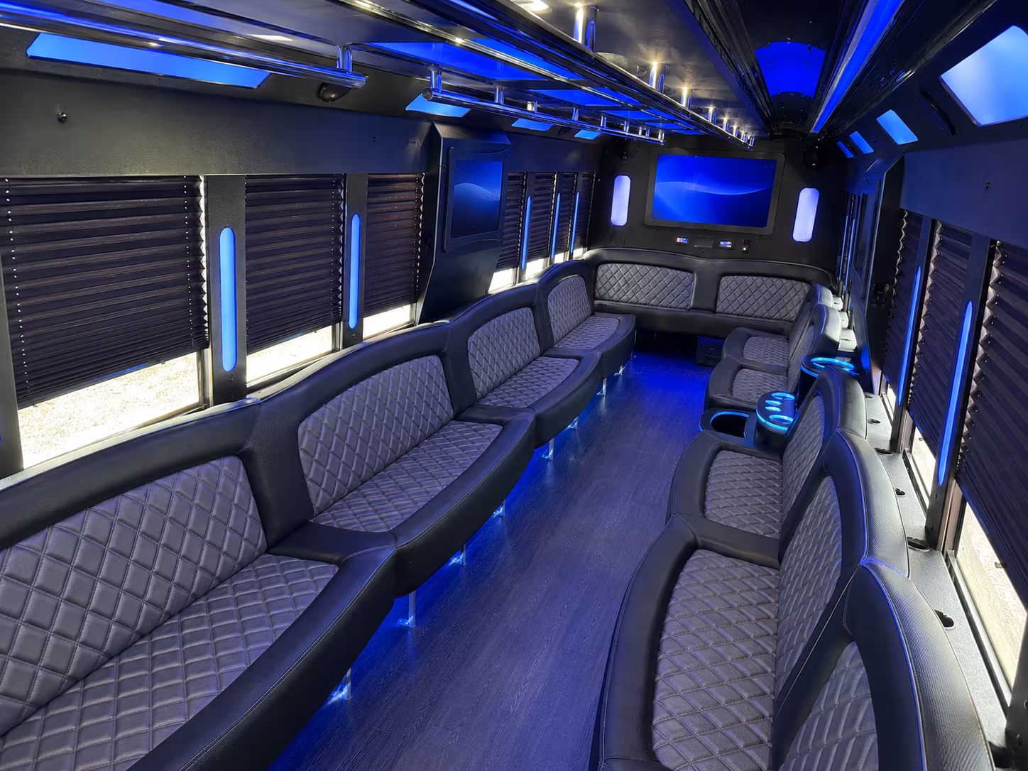 Oceanside Wedding Transportation party bus exterior